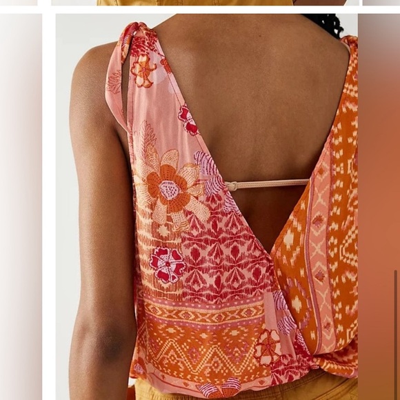 NWOT Free People Tied To You Tank - Lemonade Combo- size Small - Picture 4 of 9